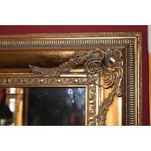 Guld spejl facet barok 103x178cm - Se flere store guldspejle